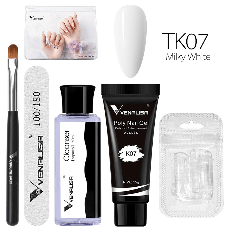 Venalisa Poly Gel Mini szett - TK07 Milky White